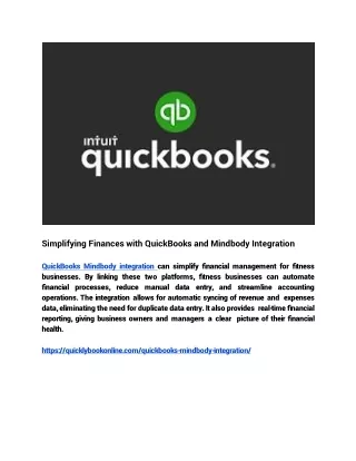 simplifying finances with quickbooks and mindbody