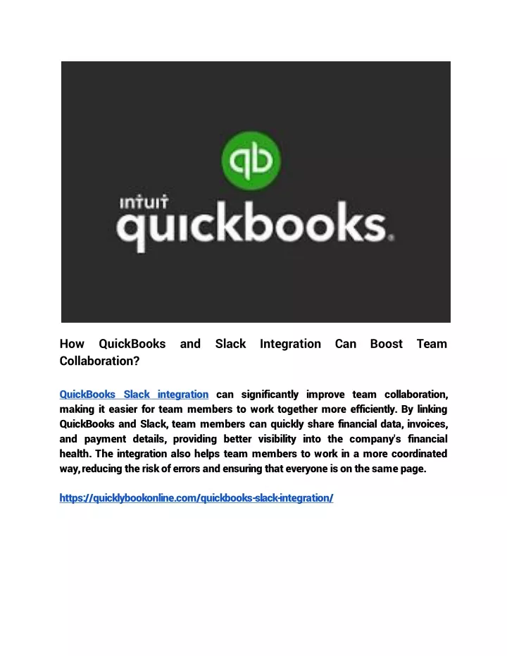 how quickbooks and slack integration can boost