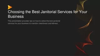The Best Janitorial Services for Your Business