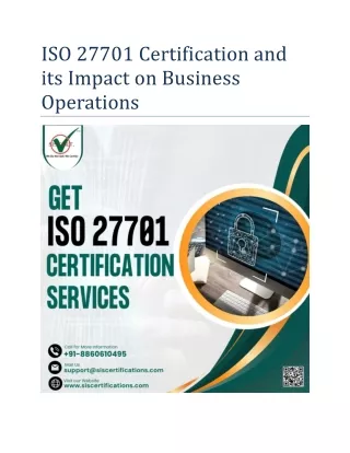 iso 27701 certification and its impact