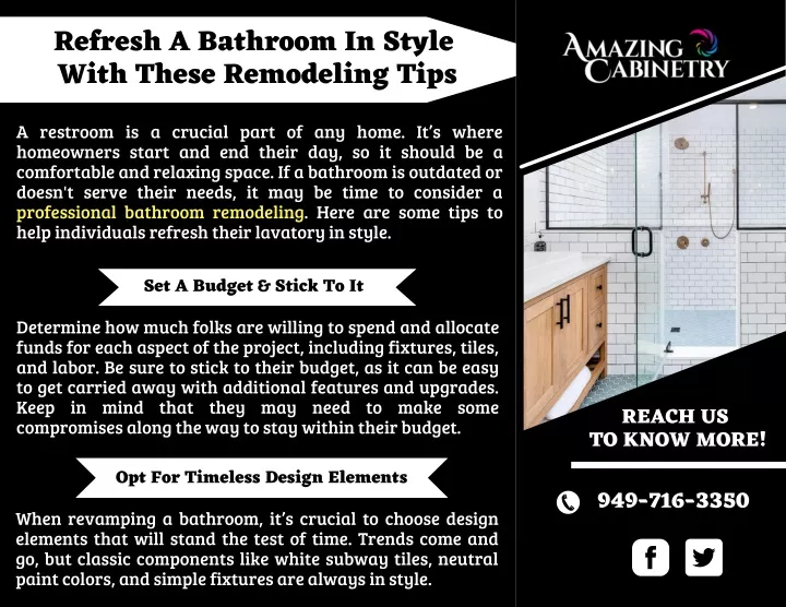 refresh a bathroom in style with these remodeling