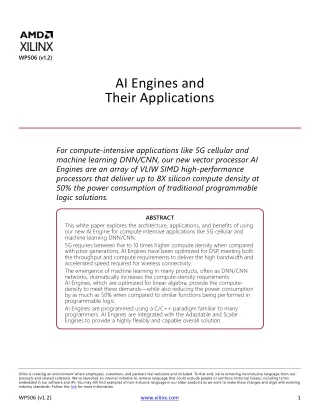 AI Engines and Their Applications