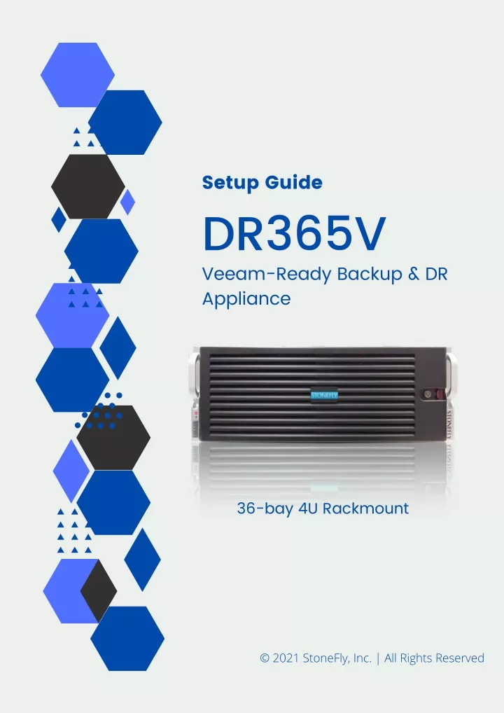 setup guide dr365v veeam ready backup dr appliance