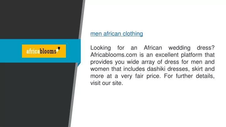 men african clothing looking for an african