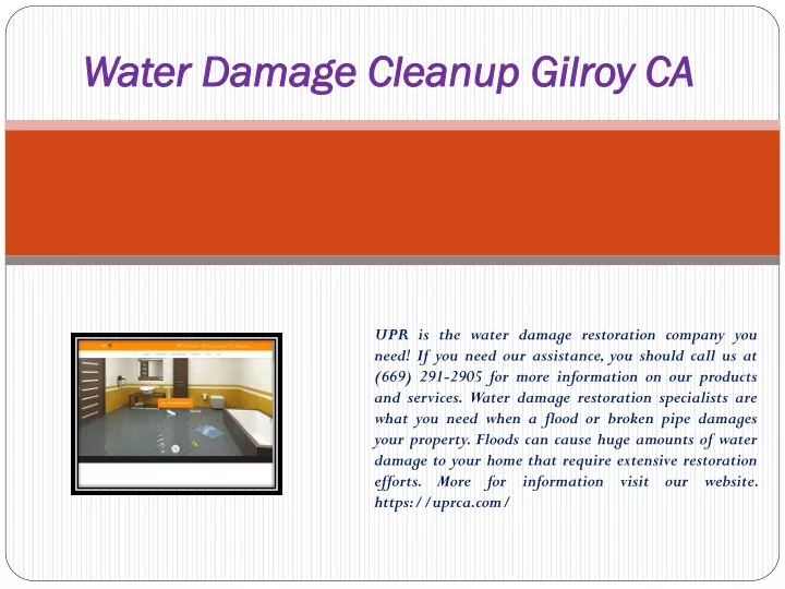 water damage cleanup gilroy ca