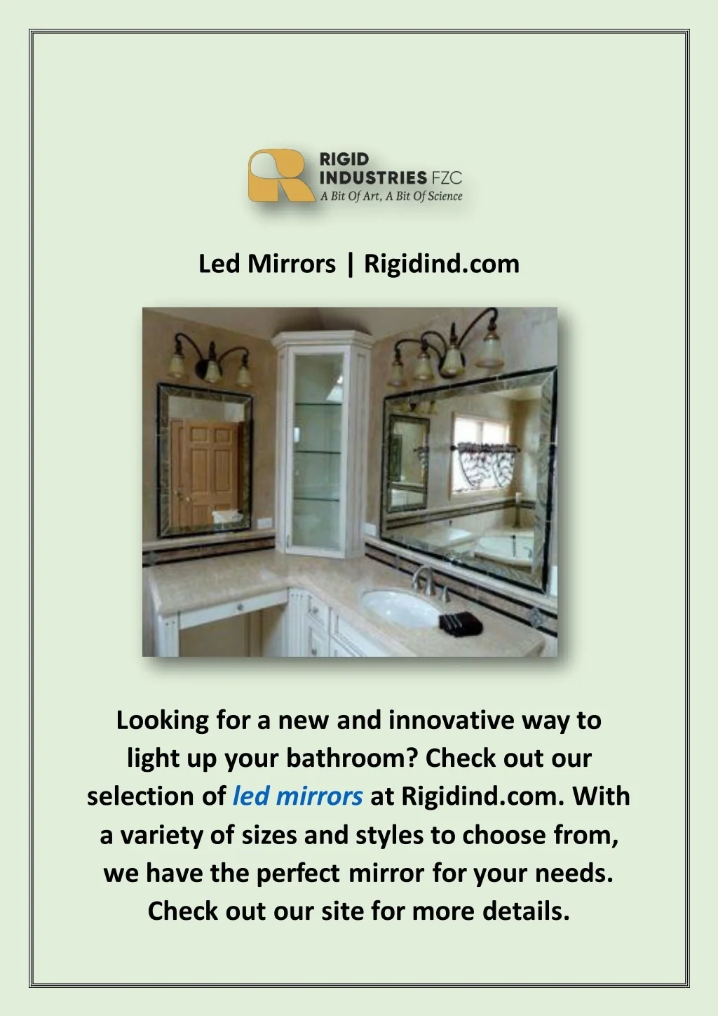Image showcasing PPT - Led Mirrors | Rigidind.com PowerPoint Presentation, free download ...
