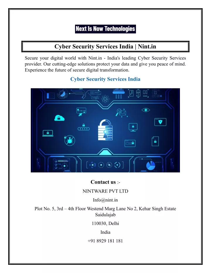 cyber security services india nint in