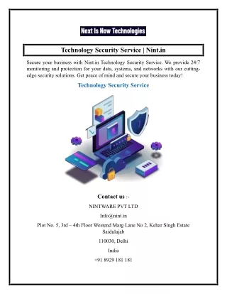 technology security service nint in