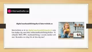 digital marknadsf ringsbyr interwebsite se