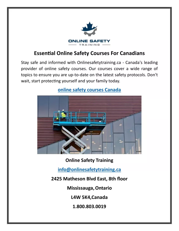 essential online safety courses for canadians