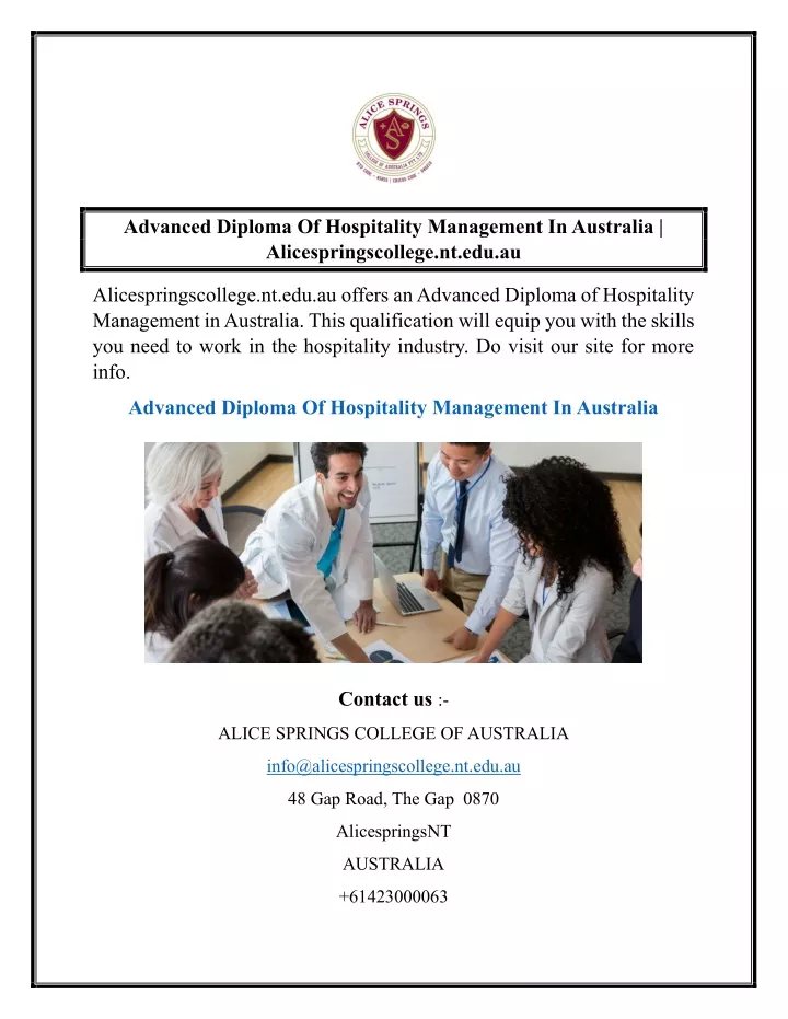 ppt-advanced-diploma-of-hospitality-management-in-australia