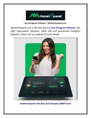 Buy Instagram Followers Markenetspanel.com
