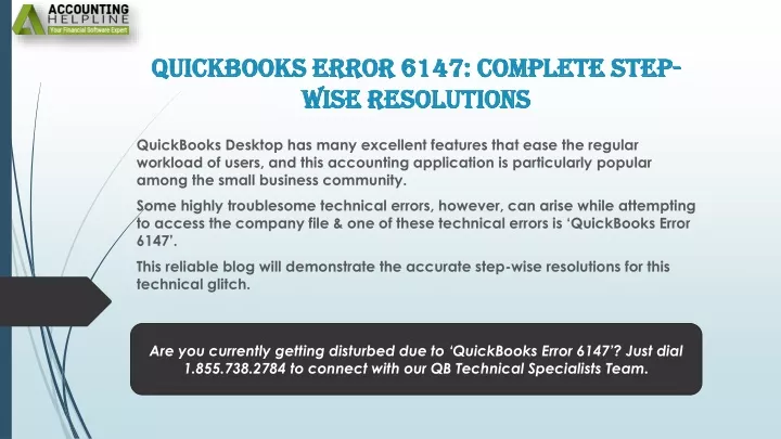 quickbooks error 6147 complete step wise resolutions