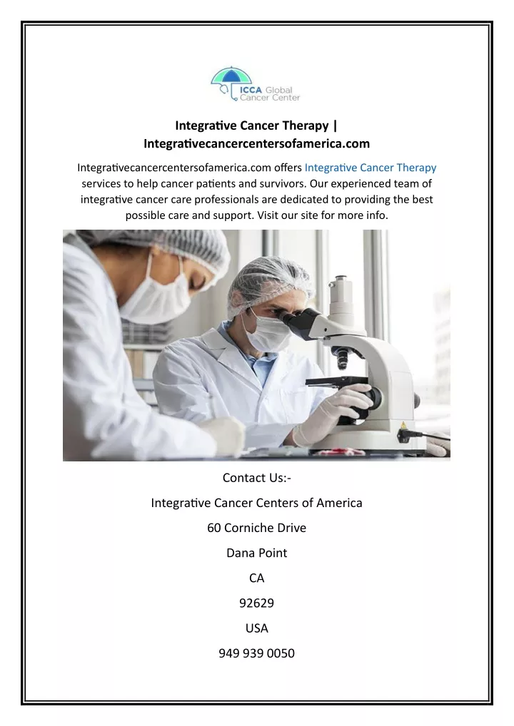 integrative cancer therapy