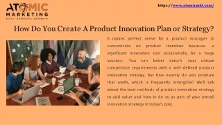 How Do You Create A Product Innovation Plan or Strategy - Atomic Marketing