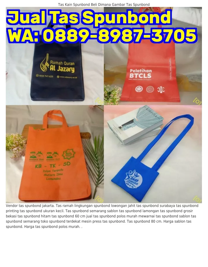 tas kain spunbond beli dimana gambar tas spunbond