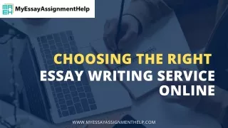 Choosing the Right Essay Writing Service Online