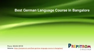 Best German Language Course in Bangalore