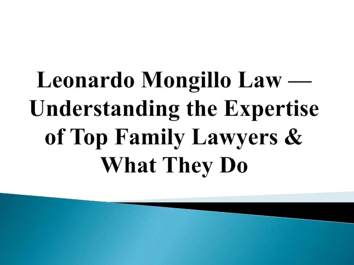 leonardo mongillo law understanding the expertise of top family lawyers what they do