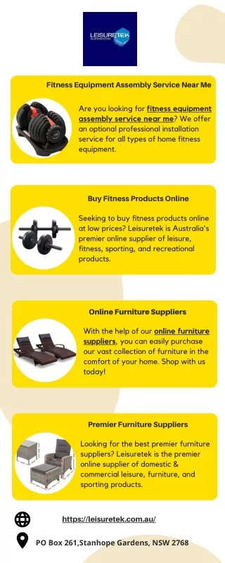 Fitness Equipment Assembly Service Near Me