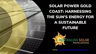 Solar Power Gold Coast