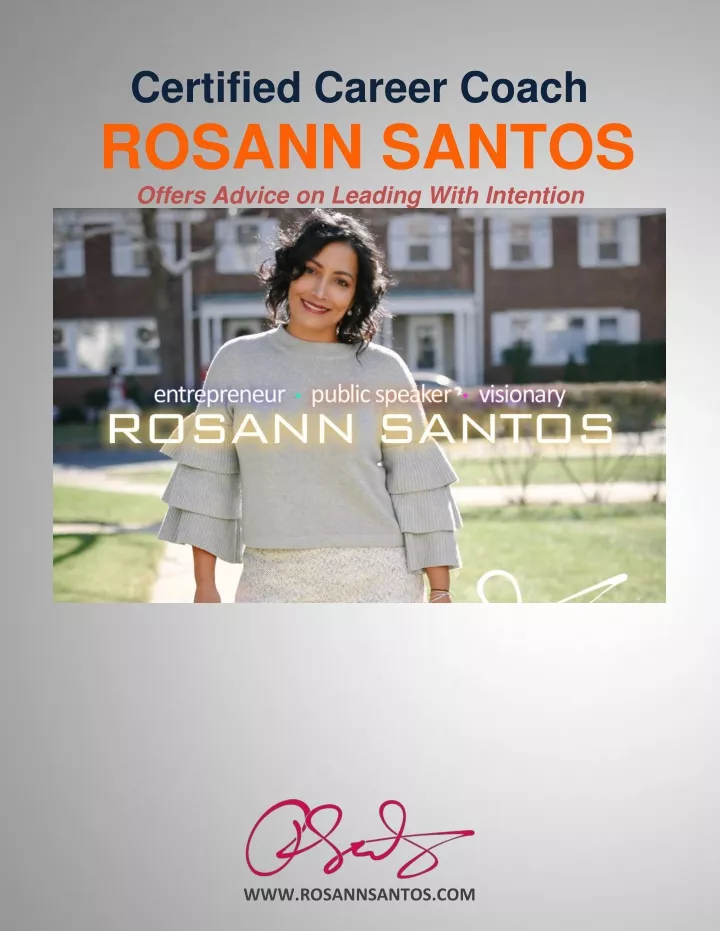 certified career coach rosann santos offers