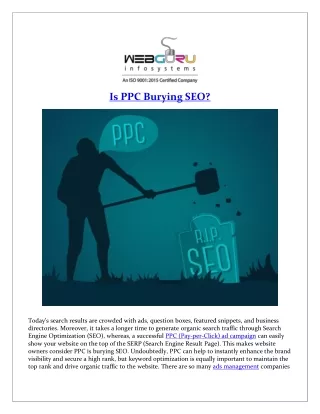 is ppc burying seo