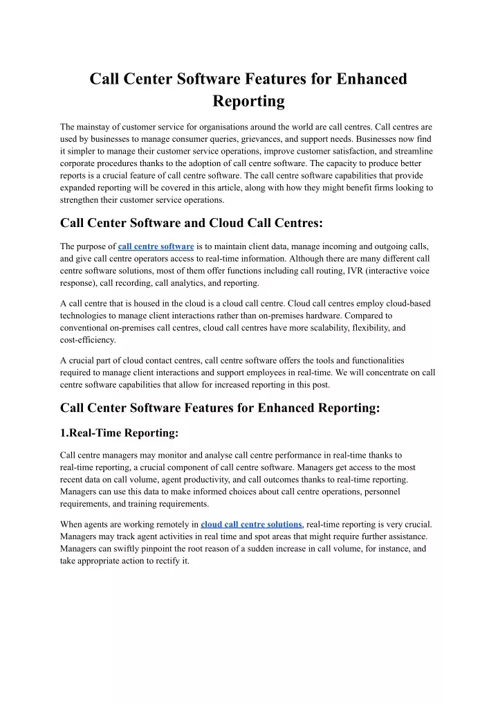 call center software features for enhanced
