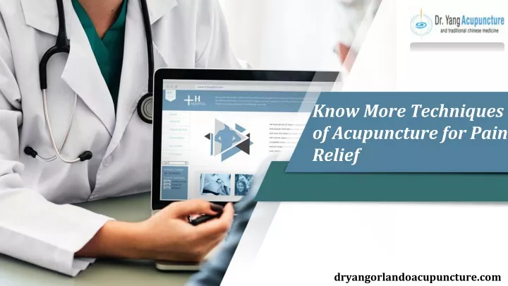 know more techniques of acupuncture for pain