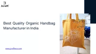 Best Quality Organic Handbag Manufacturer in India