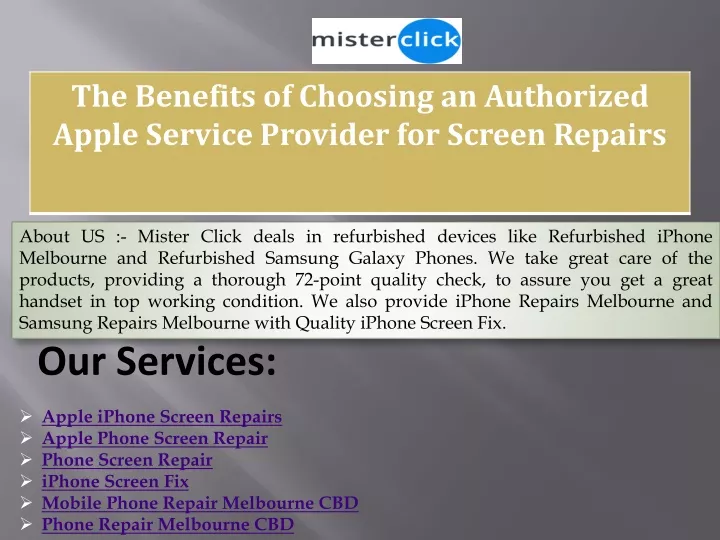 about us mister click deals in refurbished