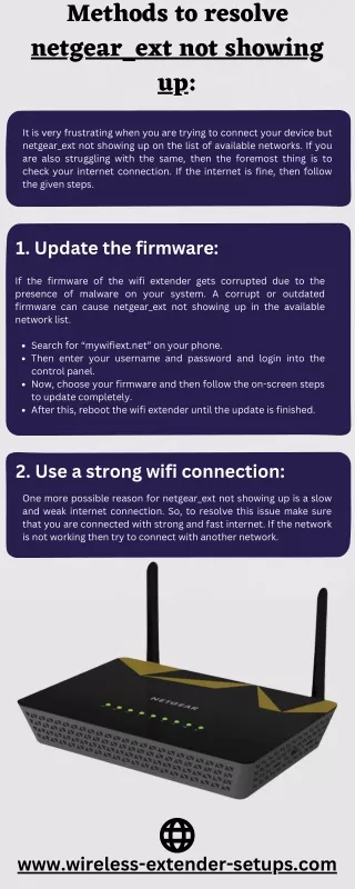 Netgear_ext not showing up : A complete Guide