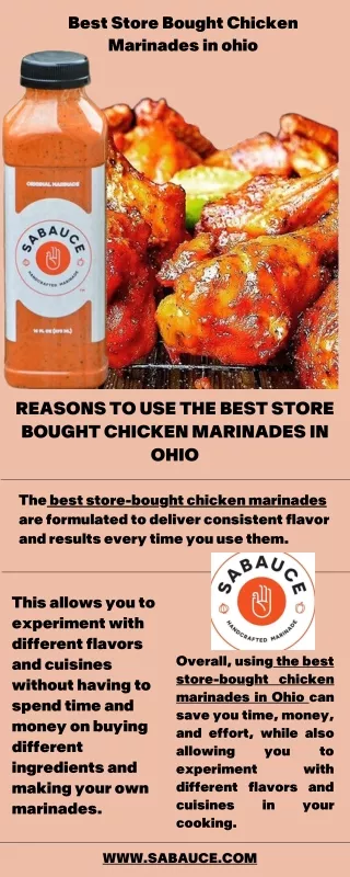 REASONS TO USE THE BEST STORE BOUGHT CHICKEN MARINADES IN OHIO