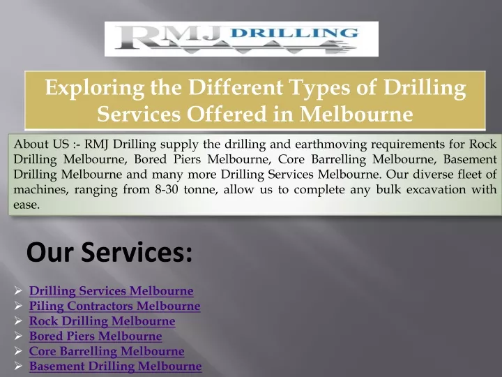 about us rmj drilling supply the drilling