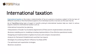 international taxation