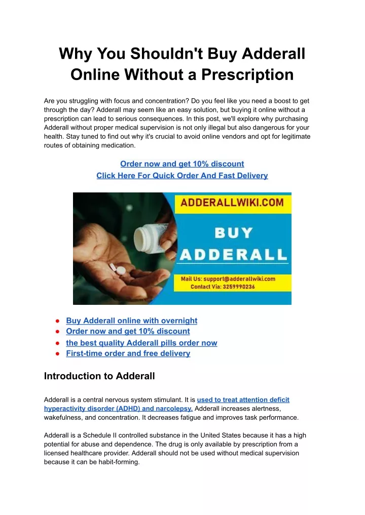 why you shouldn t buy adderall online without