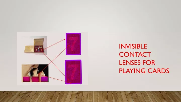 invisible contact lenses for playing cards