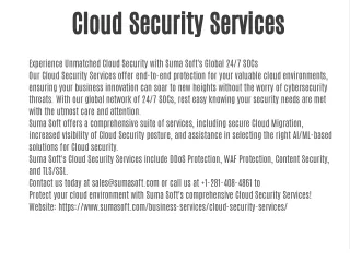 cloud security services