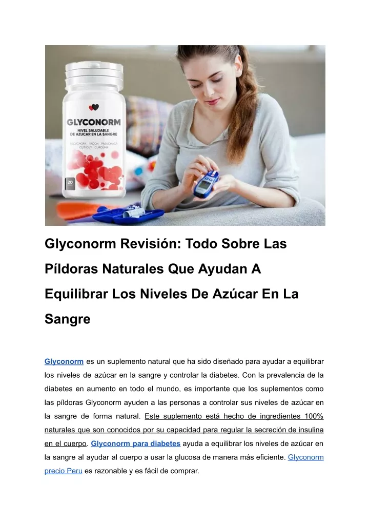 glyconorm revisi n todo sobre las