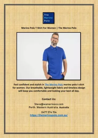 Australian Merino Wool Clothing | The Merino Polo