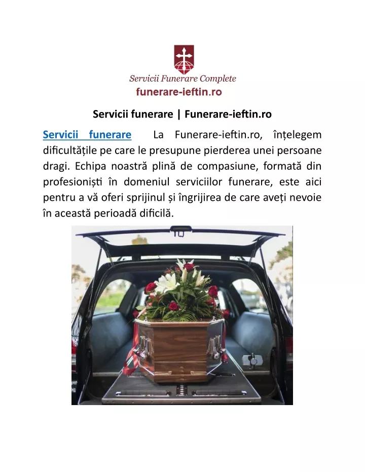 servicii funerare funerare ieftin ro