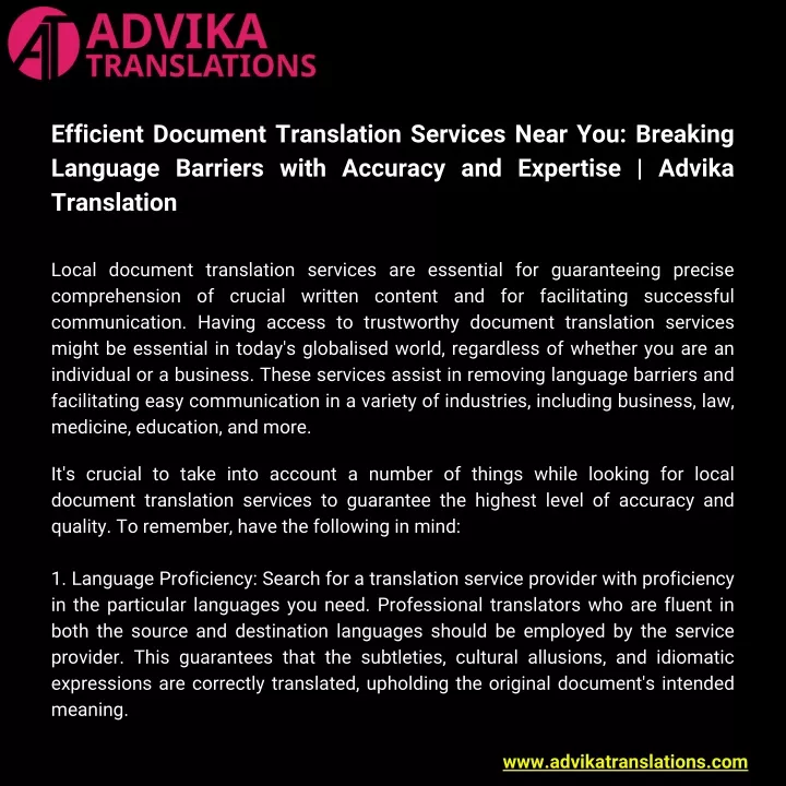 efficient document translation services near