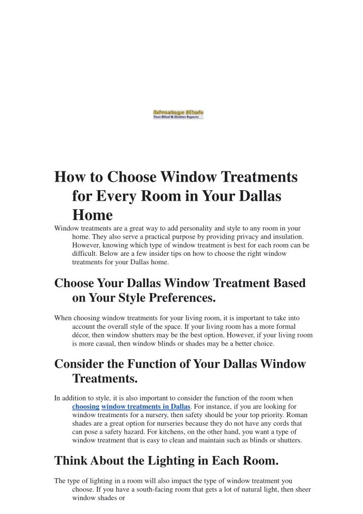 how to choose window treatments for every room