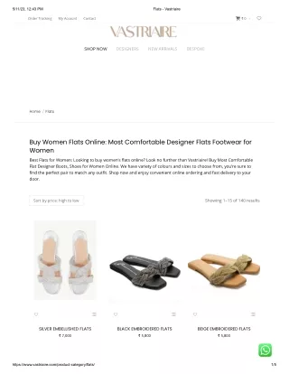 Buy Women Flats Online: Most Comfortable Designer Flats Footwear for Women