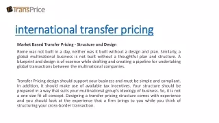 international transfer pricing international