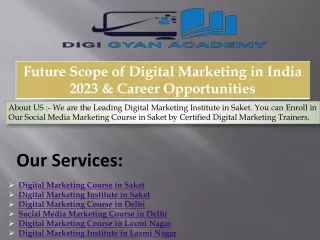 Future Scope of Digital Marketing in India 2023 & Career Opportunities