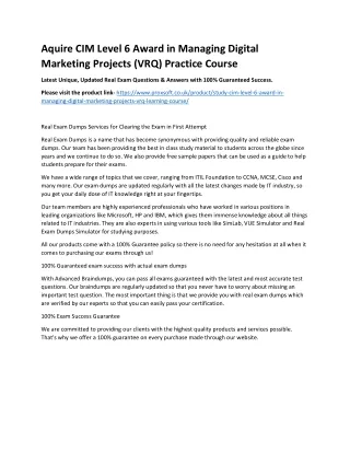 aquire cim level 6 award in managing digital