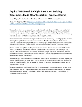aquire abbe level 2 nvq in insulation building
