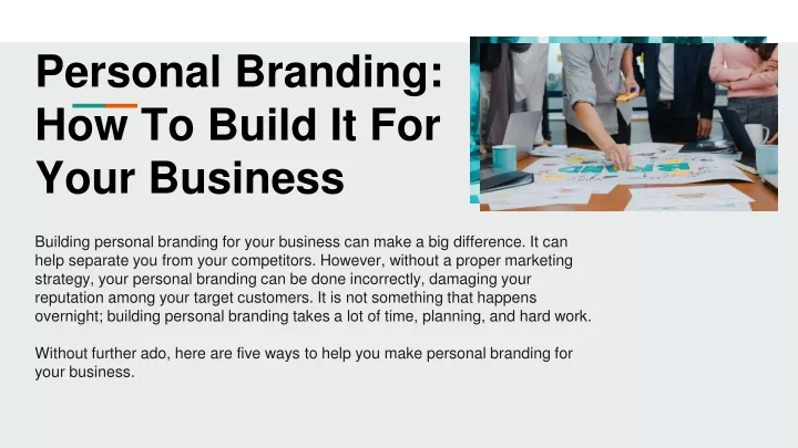 personal branding how to build it for your