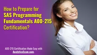how to prepare for sas programming fundamentals